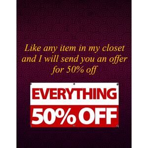 Everything In My Closest 50% off "Like" and Receive 50% Offer